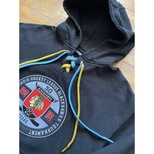 NORTHERN ILLINOIS HOCKEY LEAGUE 2019 Blackhawks Tournament Black Hoodie sz M